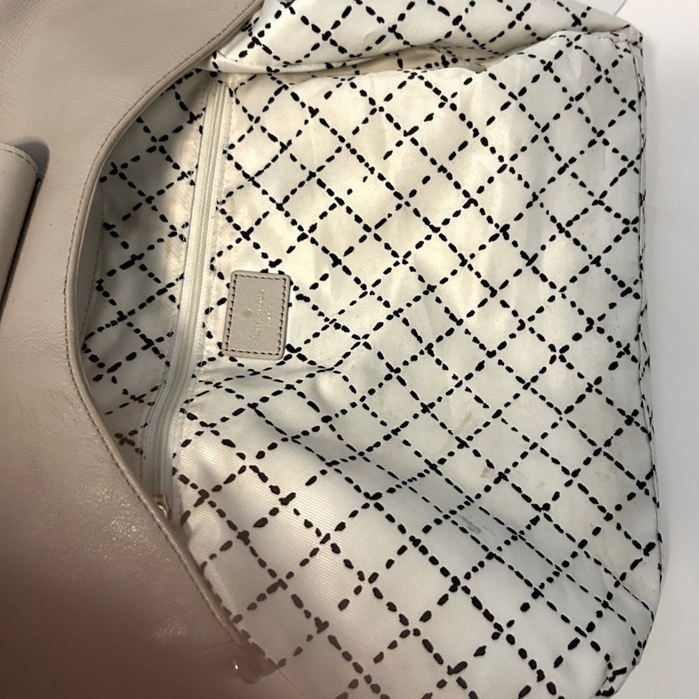 Kate Spade Gray Pebble Leather Shoulder Bag Hobo Purse - Picture 12 of 15